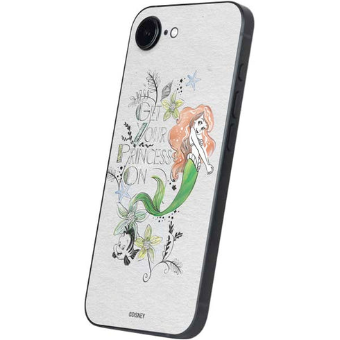 Disney The Little Mermaid Ariel and Flounder Art iPhone 16e Skin